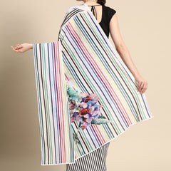 Multicolour Floral Cotton Saree for Women