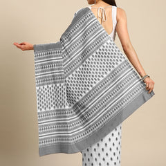 White Kalamkari Pure Cotton Saree for Women