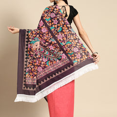 Pink Floral Printed Cotton Saree for Women