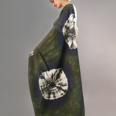 Green Tie & Dye Cotton Saree for Women