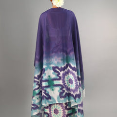 Purple Ethnic Motif Printed Cotton Saree for Women