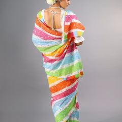 Multicolor Floral Printed Cotton Saree for Women