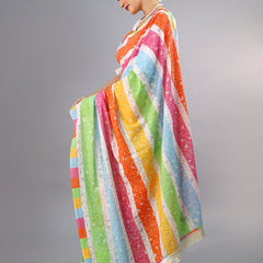 Multicolor Floral Printed Cotton Saree for Women