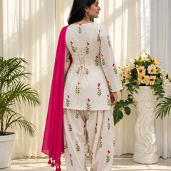 Beautiful Printed Cotton Farshi Pant Suit Set