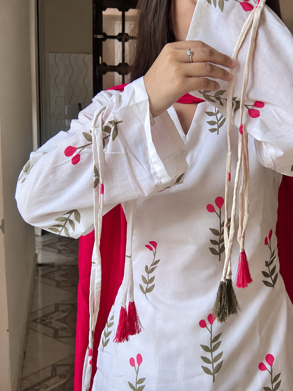 Beautiful Printed Cotton Farshi Pant Suit Set