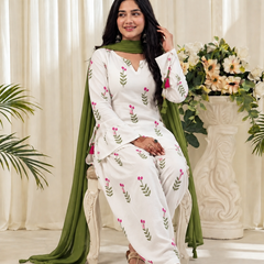 Beautiful Printed Cotton Farshi Pant Suit Set