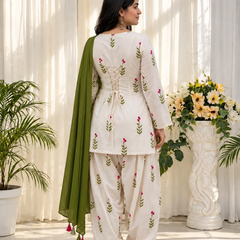 Beautiful Printed Cotton Farshi Pant Suit Set