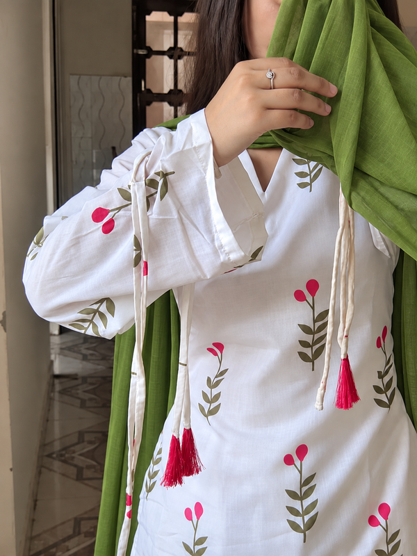 Beautiful Printed Cotton Farshi Pant Suit Set