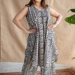 Black Printed Cotton Co-ord Set