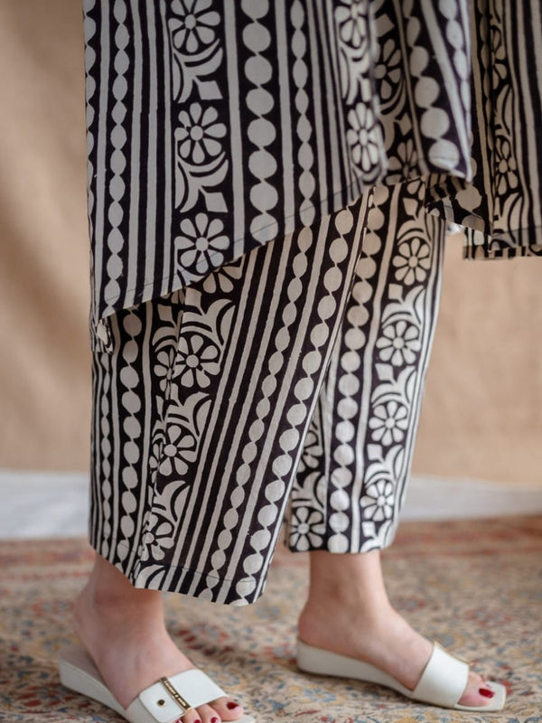 Black Printed Cotton Co-ord Set