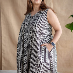 Black Printed Cotton Co-ord Set