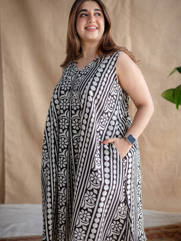 Black Printed Cotton Co-ord Set