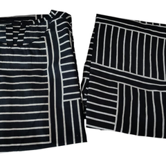 A-Line Black Halter Neck Co_ord Set
