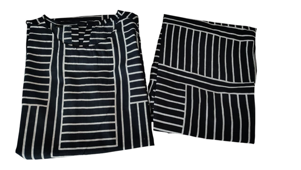 A-Line Black Halter Neck Co_ord Set