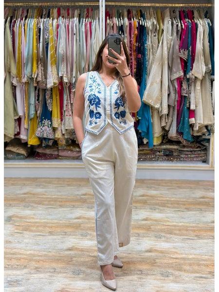 Embroidery Work Cotton Flex Co_ord Set