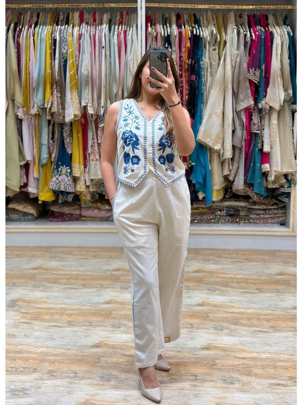 Embroidery Work Cotton Flex Co_ord Set