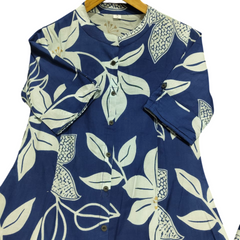 Blue Printed Cotton Kurti & Palazzo Set