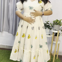Women's White Cotton Dress