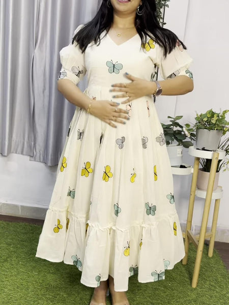 Women's White Cotton Dress