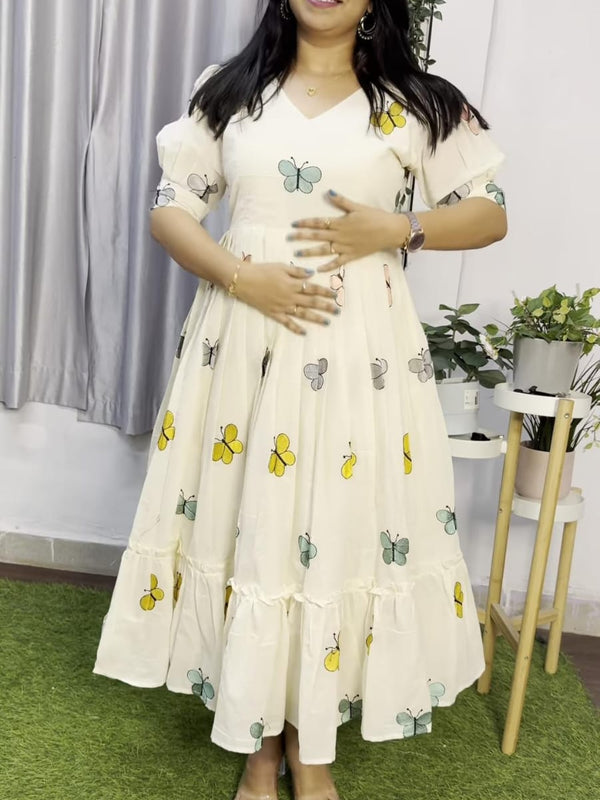Women's White Cotton Dress