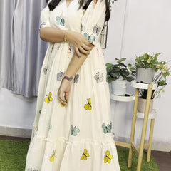 Women's White Cotton Dress