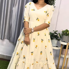 White Cotton Kurti for Women