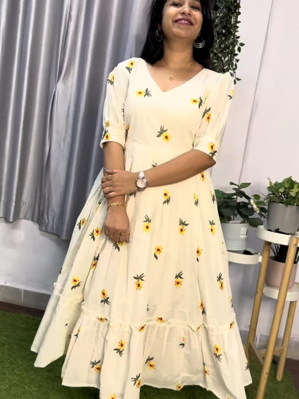 White Cotton Kurti for Women