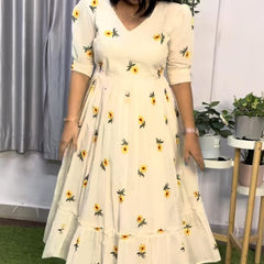 White Cotton Kurti for Women