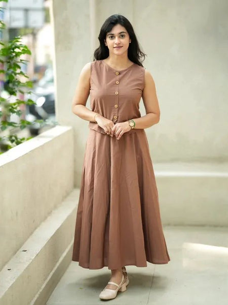 Women's  Cotton Skirt Top Set