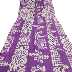 Purple Cotton A-Line Printed Co-ord Set