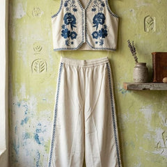 Embroidery Work Cotton Flex Co_ord Set