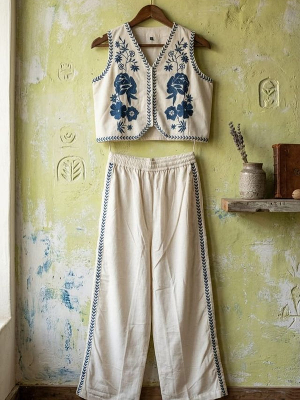Embroidery Work Cotton Flex Co_ord Set