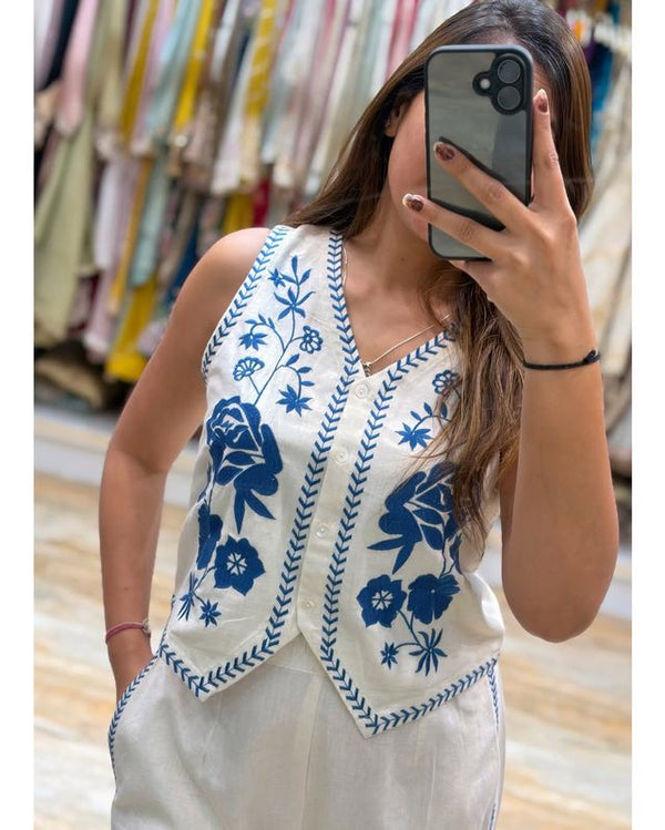 Embroidery Work Cotton Flex Co_ord Set