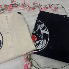 Embroidery Work Cotton Flex Off-White Co_ord Set
