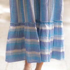 South Cotton Blue Midi Dress