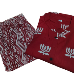 Rosewood Cotton A-Line Printed Co-ord Set