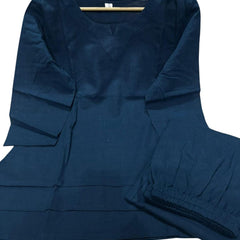 Teal Blue Cotton Slub Co-ord Set